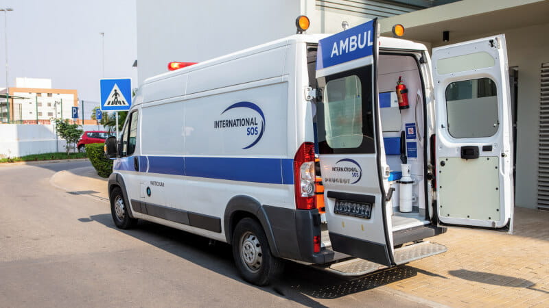 Angola - Luanda clinic - ambulance