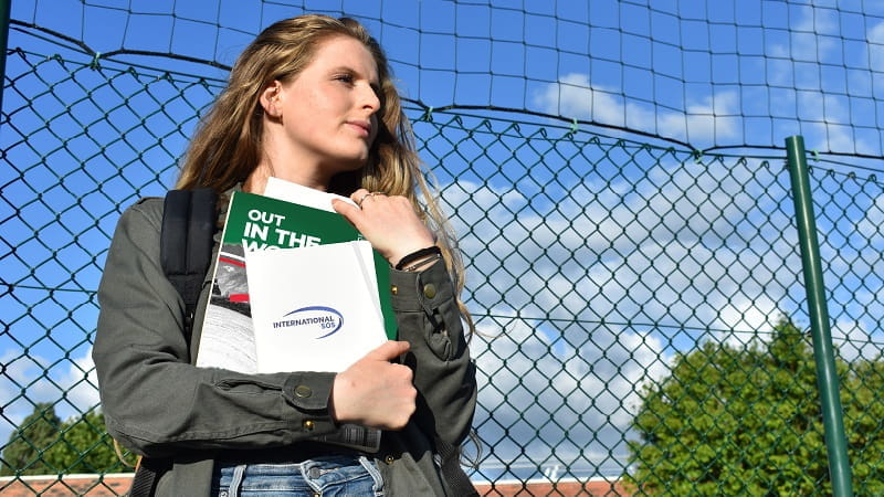Student with books